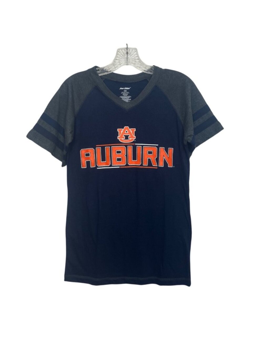 Auburn Tigers Pro Edge Tshirt Small Blue Gray Vneck Fanwear NCAA